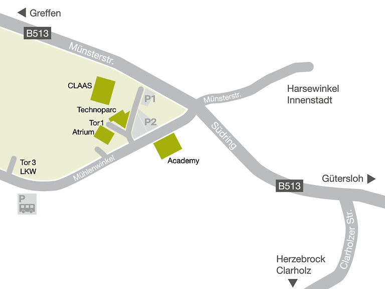 direction_map Grafik Anfahrt Technoparc