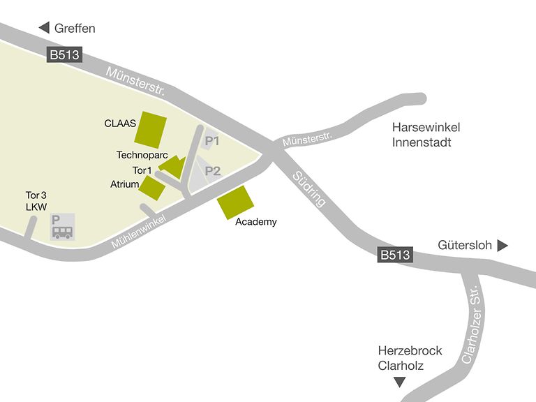 direction_map Grafik Anfahrt Technoparc