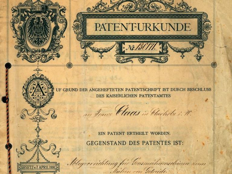 Patenturkunde 1900