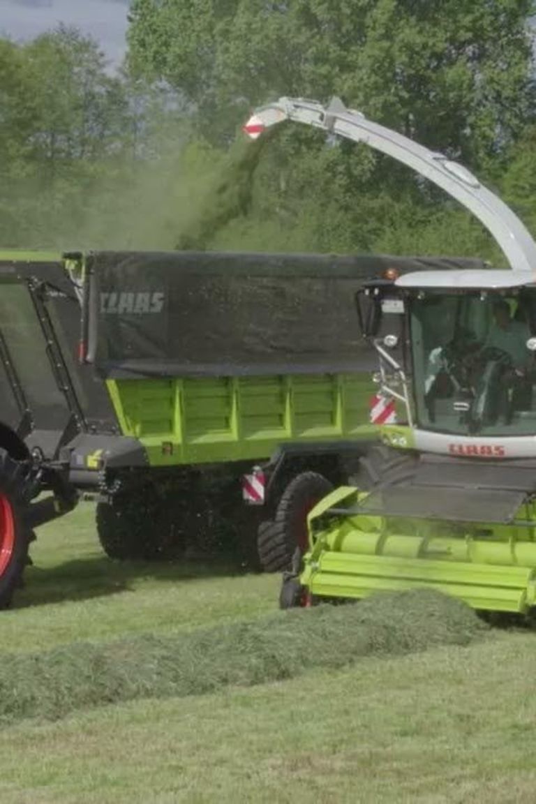 YouTube Thumbnail CLAAS Feldhäcksler JAGUAR TERRA TRAC in der Grasernte (Thumbnail)